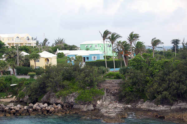 Colorful houses and buildings dot the landscape in Bermuda. Remnants of historic forts from the 1800’s can be seen all around the area where Lone Ranger is docked.
