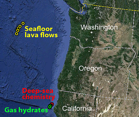 Sites for Northern 2013 MBARI expedition