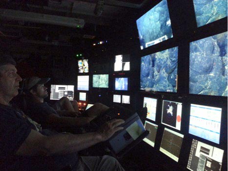 Dave Clague in ROV control room