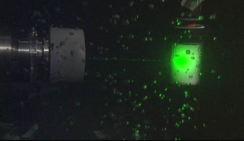 natural gases streaming up into the deep sea