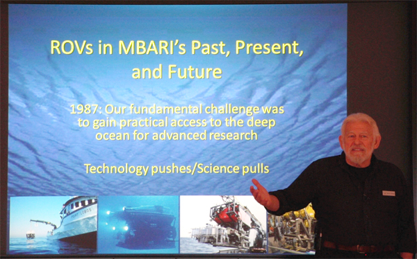MBARI Research Chair Bruce Robison gave a presentation to the Board called