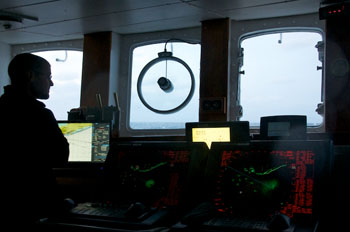 A view from the bridge during our approach. Photo: Debbie Nail Meyer