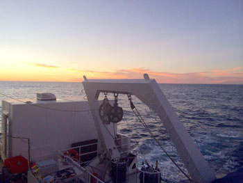 Another sunset as seen from the fantail.