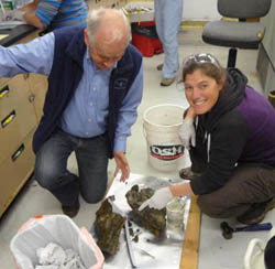 In his despondency, Peter has resorted to looking at rocks and bacteria with Victoria.