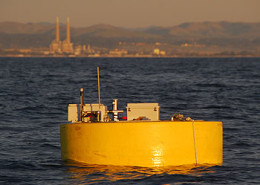 Powerbuoy at sunset in Monterey Bay