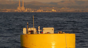 Powerbuoy at sunset in Monterey Bay