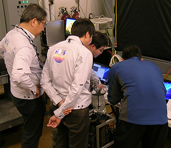 Members of Team HpHS (Japan) for XPRIZE competition