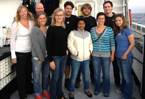 Clockwise from left: Susan von Thun, Stefan Siebert, Steve Haddock, Casey Dunn, Alex Jaffe, Jamie Baldwin-Fergus, Freya Goetz, Danielle Haddock, Lynne Christianson, Meghan Powers.
