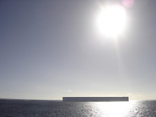 Iceberg W-86 in the Weddel Sea. Researchers found zones of abundant marine life around such floating icebergs.