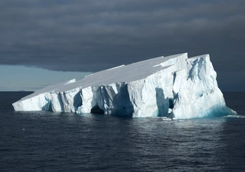 Another side of the iceberg that was chosen for an ROV dive. Photo by Debbie Nail Meyer.