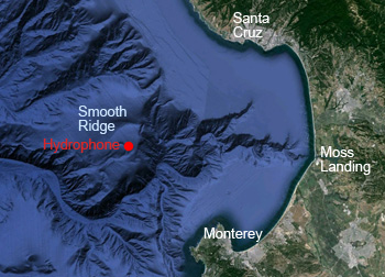 Hydrophone - location map