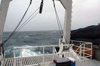 Rough seas in the Monterey Bay.
