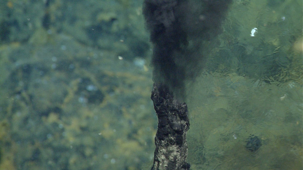 Closeup of orifice of tiny hydrothermal chimney.