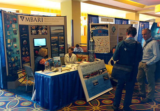 MBARI's booth at the Oceans 2016 conference.