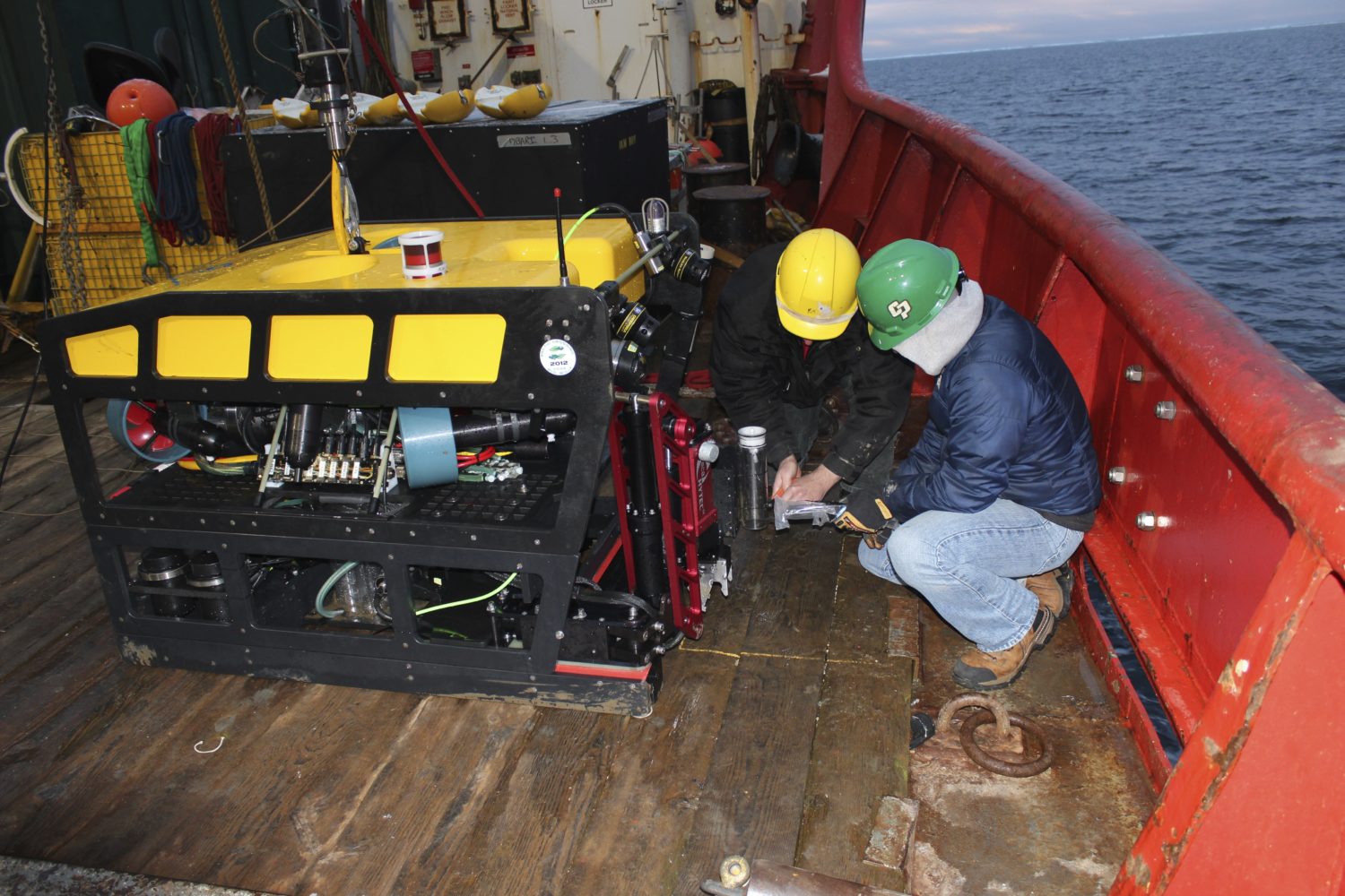 Push-core sampling and whale feeding marks • MBARI