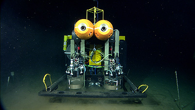 The Benthic Rover on the seafloor off Central California. Image credit: (c) 2007 MBARI