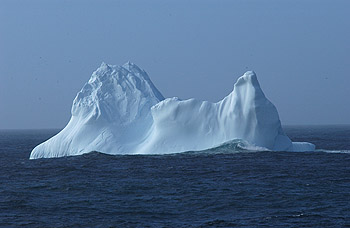 Icebergs were just one of the hazards encountered by researchers in the southern part of the SOFeX study area. Photo (c) 2002 Kenneth Coale