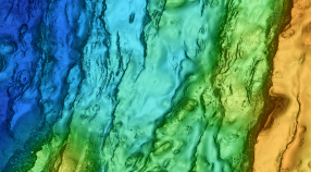 Map of mid-ocean ridge