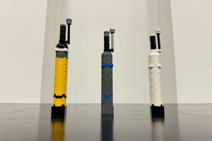 Three LEGO floats