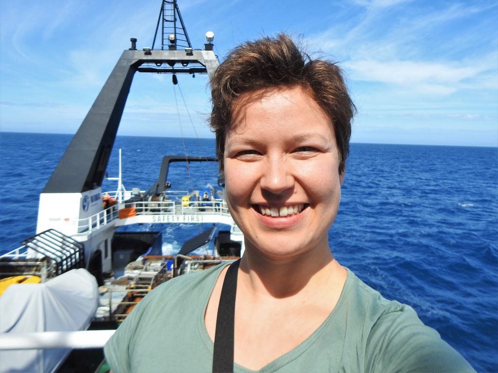 Svenja Halfter at sea