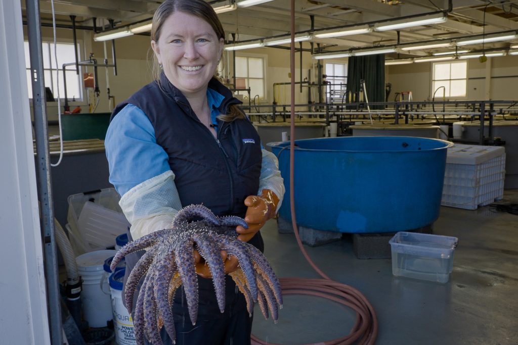 Alyssa Gehman with sea star